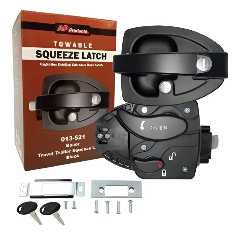 013-521 AP Products Travel Trailer Squeeze Latch-Black