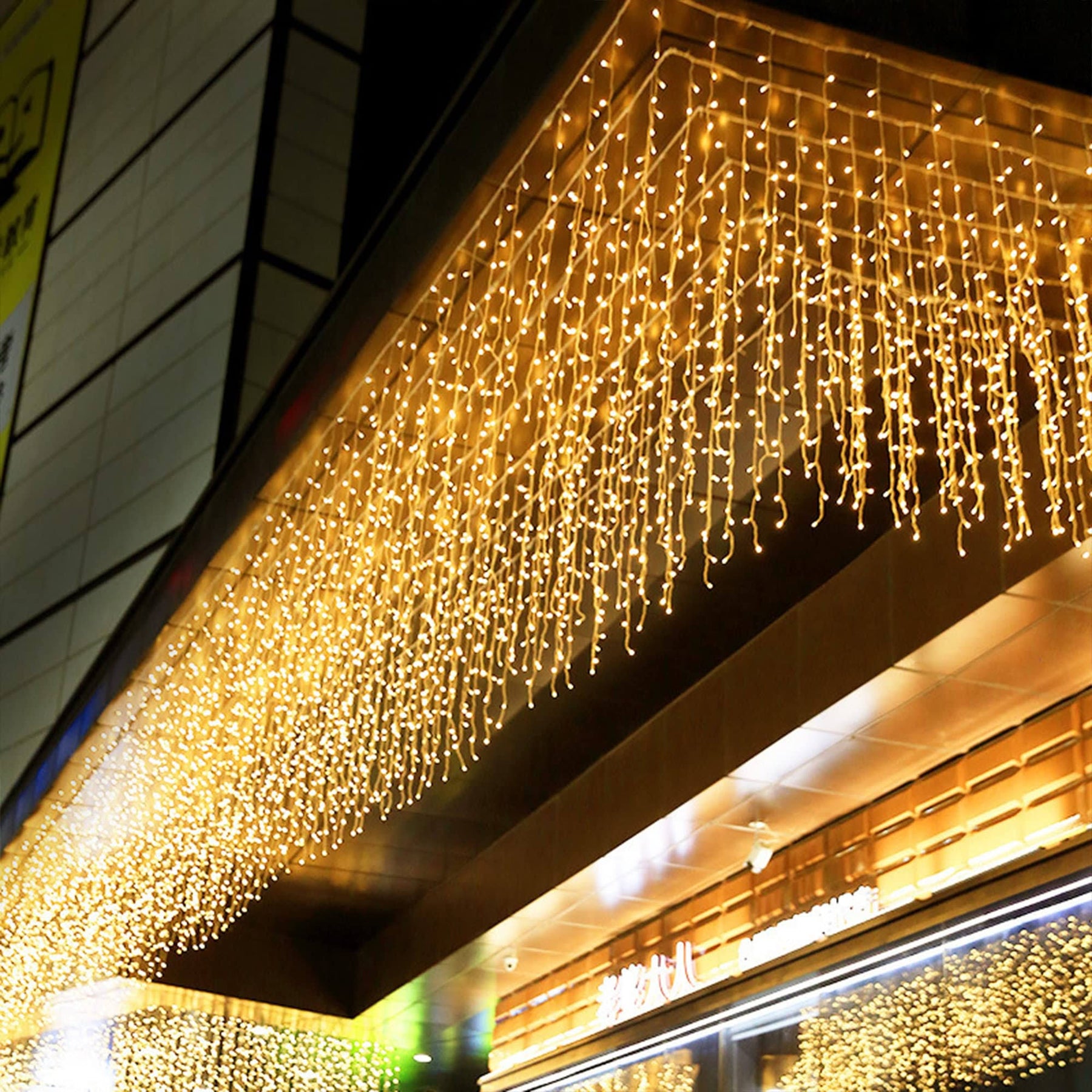 kemooie 400 LED Outdoor Curtain Lights, 26.2ft x 3.3ft Curtain String Lights with 8 Shining Modes for - Product image 1