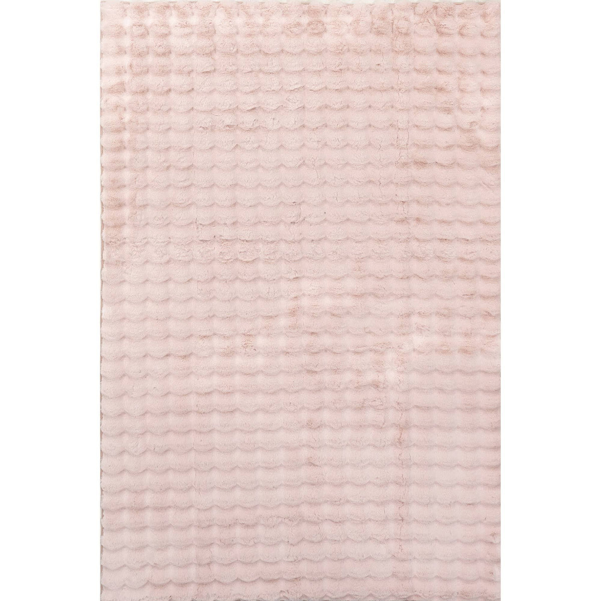 nuLOOM Jeni Solid Faux Rabbit Machine Washable Area Rug Blush 3' 9" x 6' - Product image 1