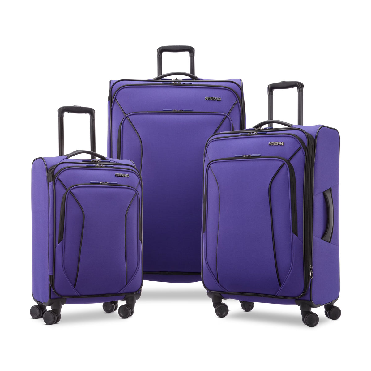 American Tourister X - Lite 3 - Piece Luggage Set with Spinner Wheels - Light Grey - Product image 10