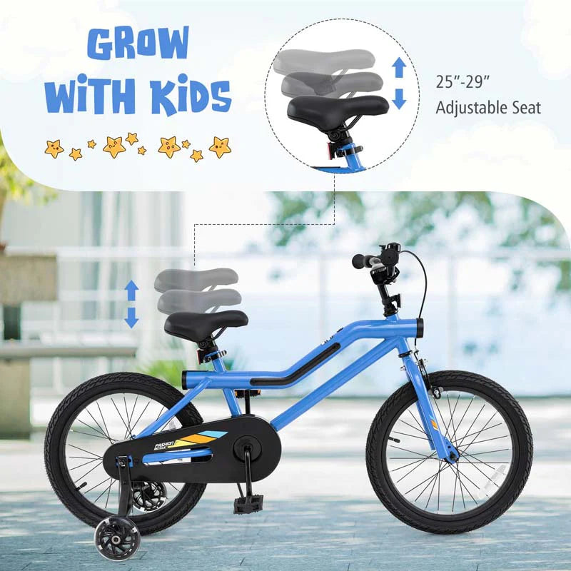 16/18 Inch LED Lighted Kids Bike with Training Wheels, Headlight, Adjustable Seat & Dual Brakes - Product image 39