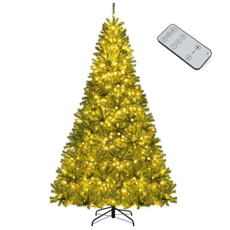 6/7/8FT Pre-Lit Artificial Christmas Tree, Hinged Xmas Tree with Remote, Warm White LED Lights, Timer - Product image 21