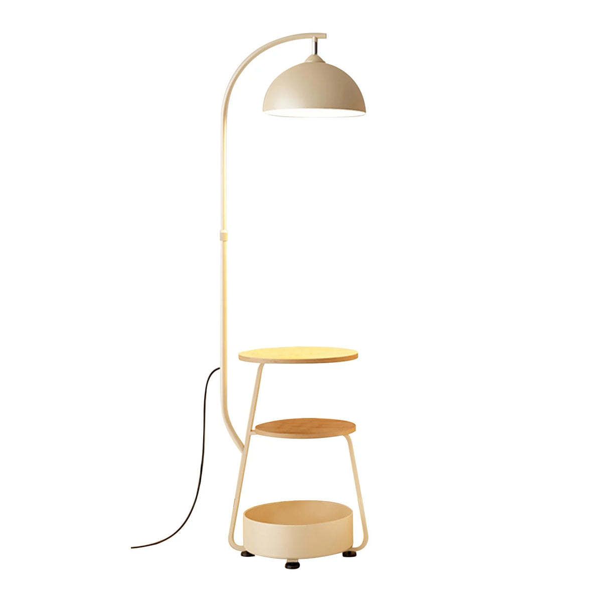 FQNRM Upgraded Cream Style Living Room Sofa Corner Floor Lamp Bedroom Bedside Table Integrated Table Lamp - Product image 4