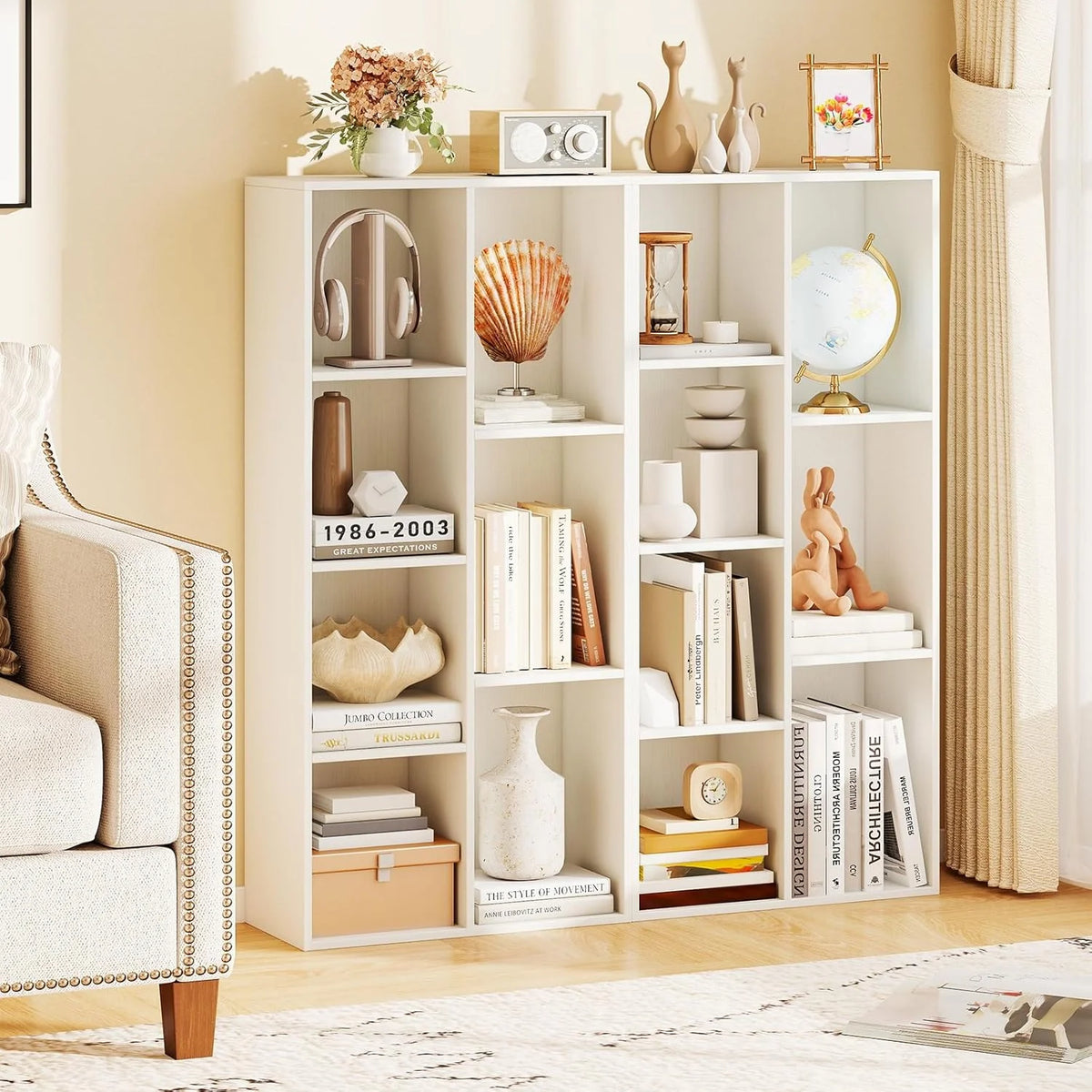 Tangkula 7-Cube Bookcase - Freestanding Storage Organizer with 7 Open Cubbies - Product image 11