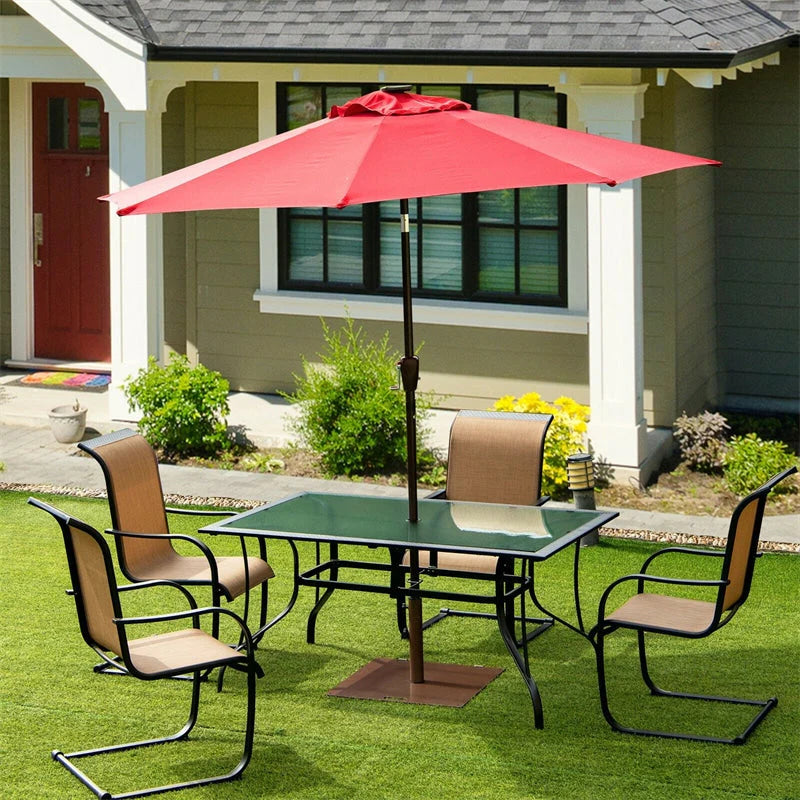 50 LBS Heavy Duty Patio Umbrella Base Stand, 24" Square Steel Outdoor Umbrella Weight with Wheels & 2 - Product image 2