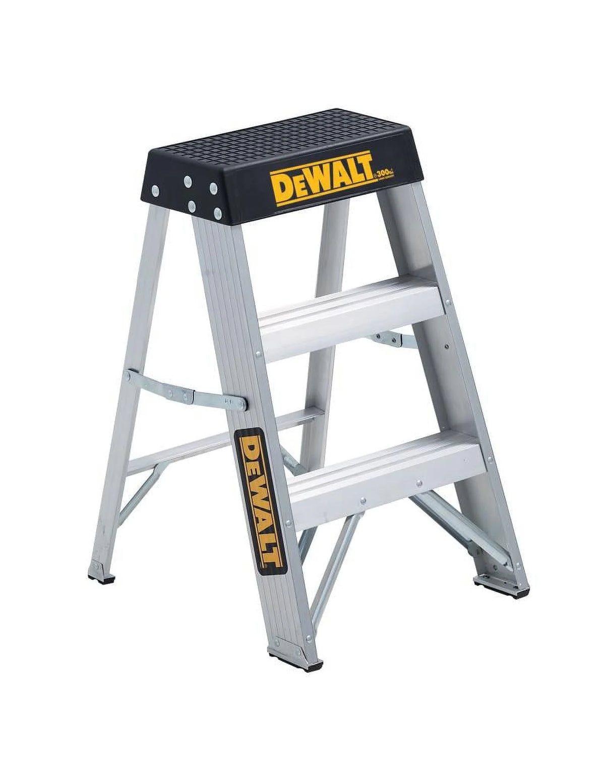 dewalt DXL2010 - 02 2 Steps, Aluminum Step Stool, 300 lb. Load Capacity, Silver - Product image 1