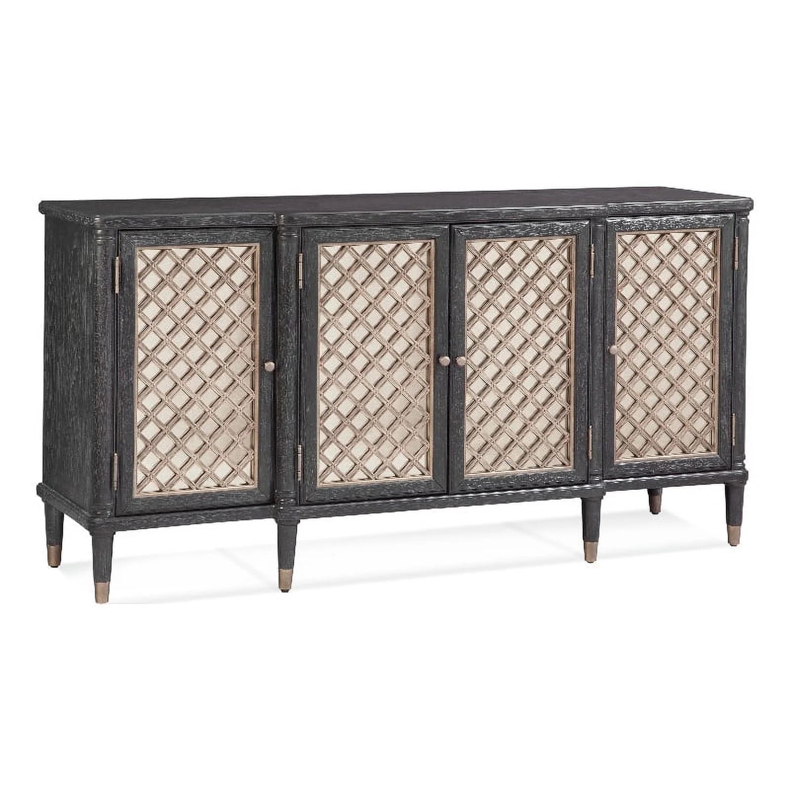Bassett Mirror Groveland 6 - Shelf Wood Server with Metal Accents in Black - Product image 1
