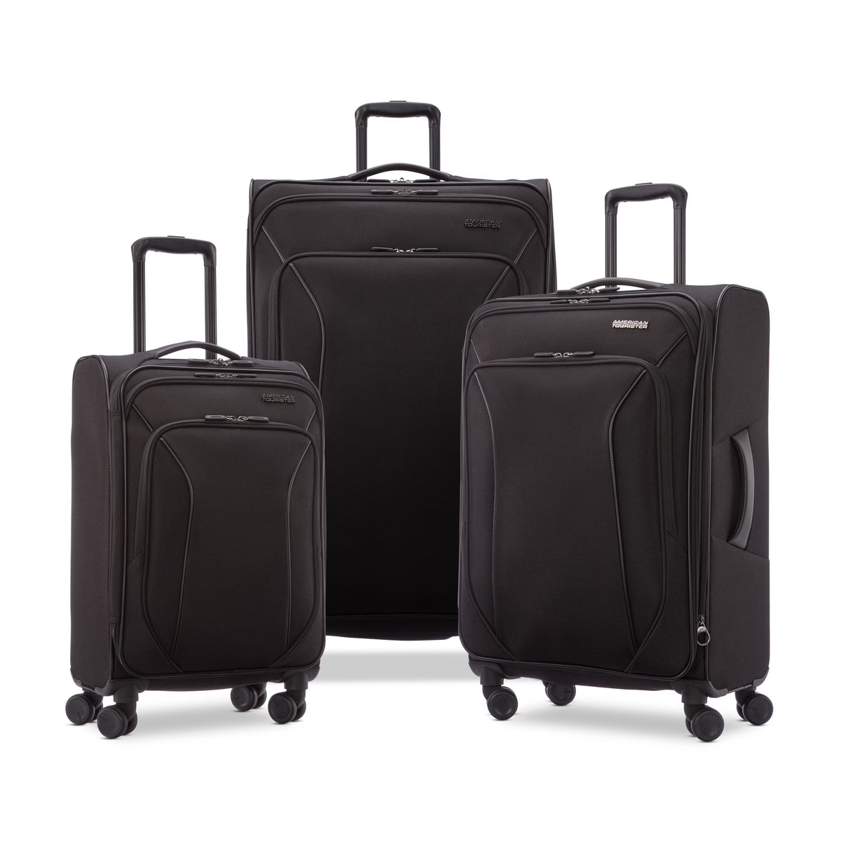 American Tourister X - Lite 3 - Piece Luggage Set with Spinner Wheels - Light Grey - Product image 6