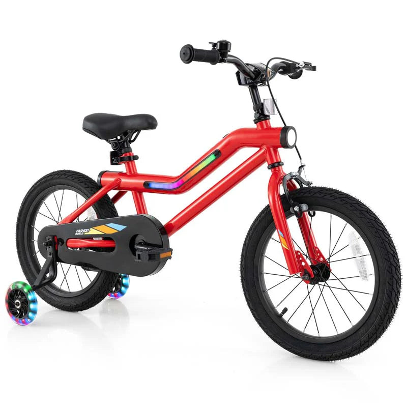 16/18 Inch LED Lighted Kids Bike with Training Wheels, Headlight, Adjustable Seat & Dual Brakes - Product image 11