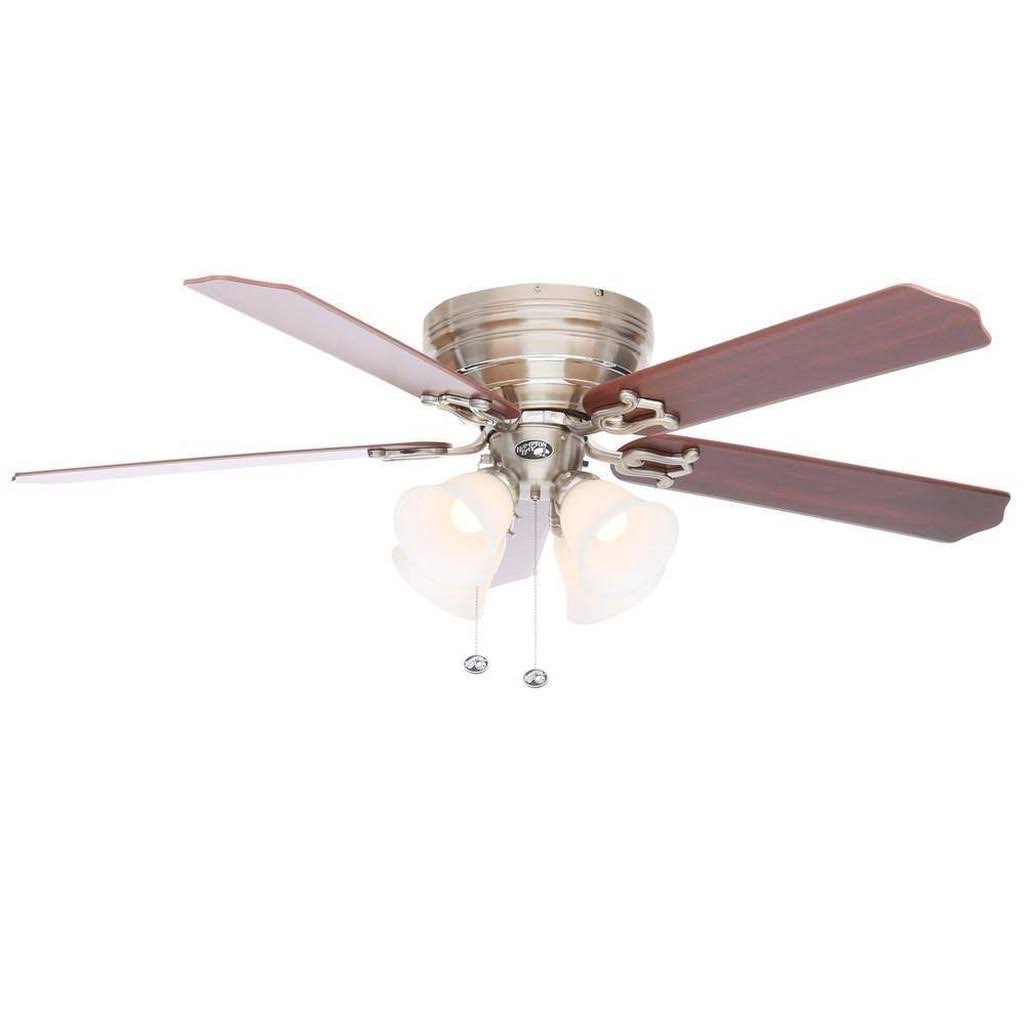 Hampton Bay Carriage House 52" LED Indoor Brushed Nickel Ceiling Fan Light Kit - Product image 1
