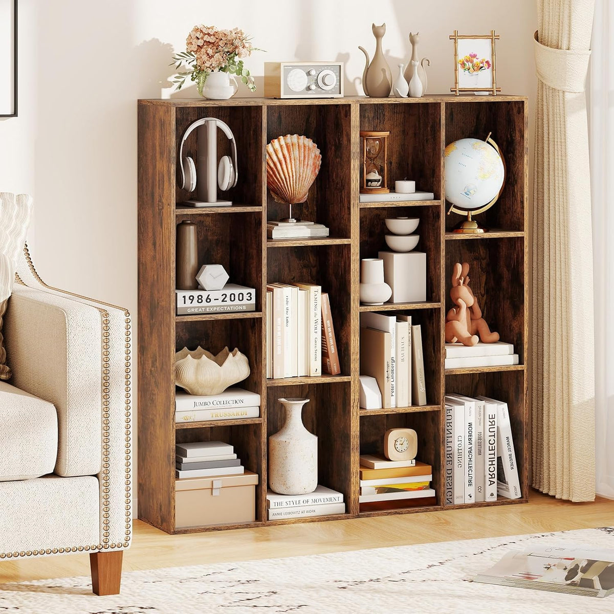 Tangkula 7-Cube Bookcase - Freestanding Storage Organizer with 7 Open Cubbies - Product image 12