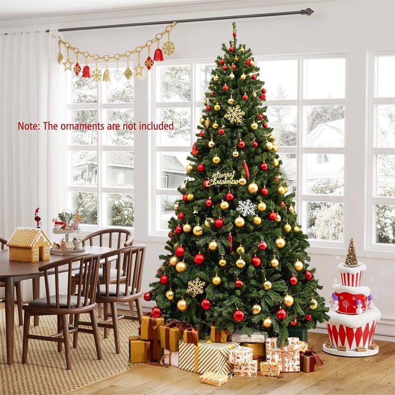 6/7/8FT Pre-Lit Artificial Christmas Tree, Hinged Xmas Tree with Remote, Warm White LED Lights, Timer - Product image 23