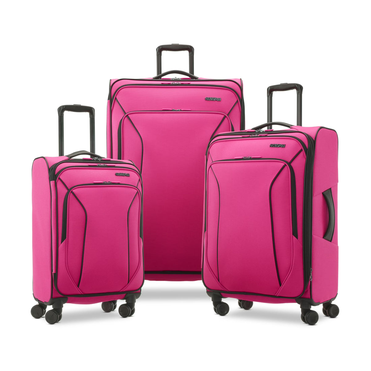 American Tourister X - Lite 3 - Piece Luggage Set with Spinner Wheels - Light Grey - Product image 4