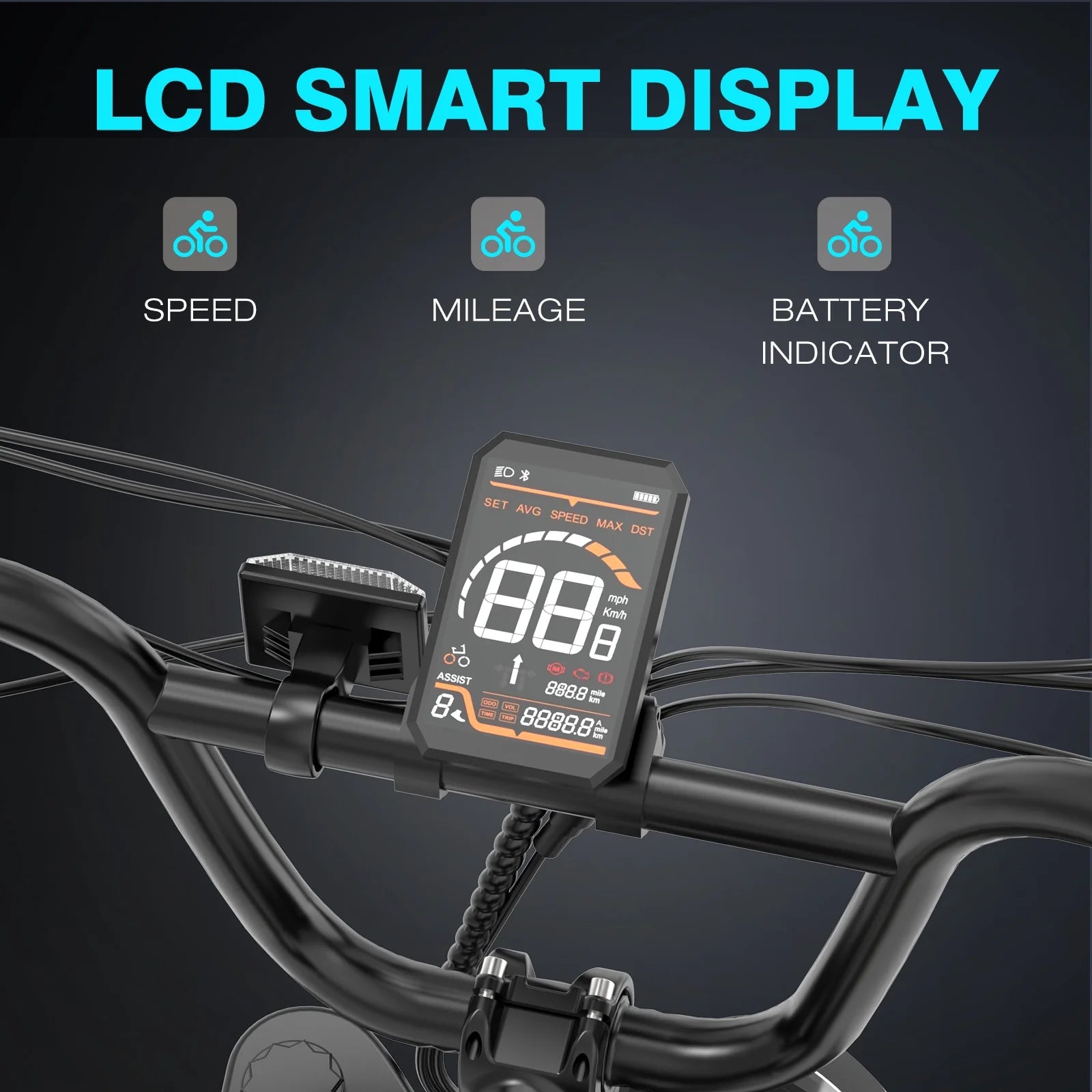 COLORWAY 750W 20"x4.0 Fat Tire Electric Bike, 48V 15ah Battery, Off - Road E - Bike for Adults - Product image 6