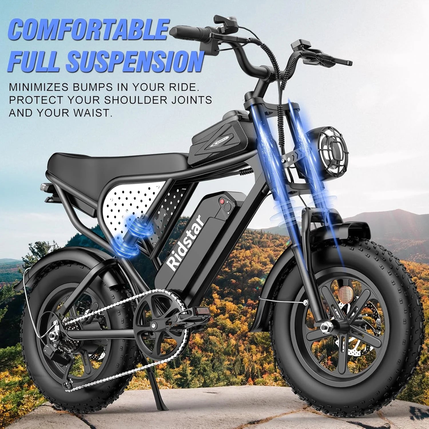 Ridstar Electric Biycle for Adults, 1200W 32MPH, 48V 20AH Electric Dirt Bike - Product image 21
