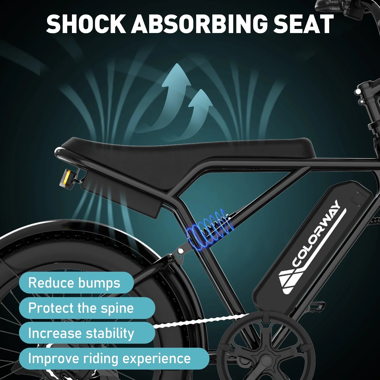 COLORWAY 750W 20"x4.0 Fat Tire Electric Bike, 48V 15ah Battery, Off - Road E - Bike for Adults - Product image 18