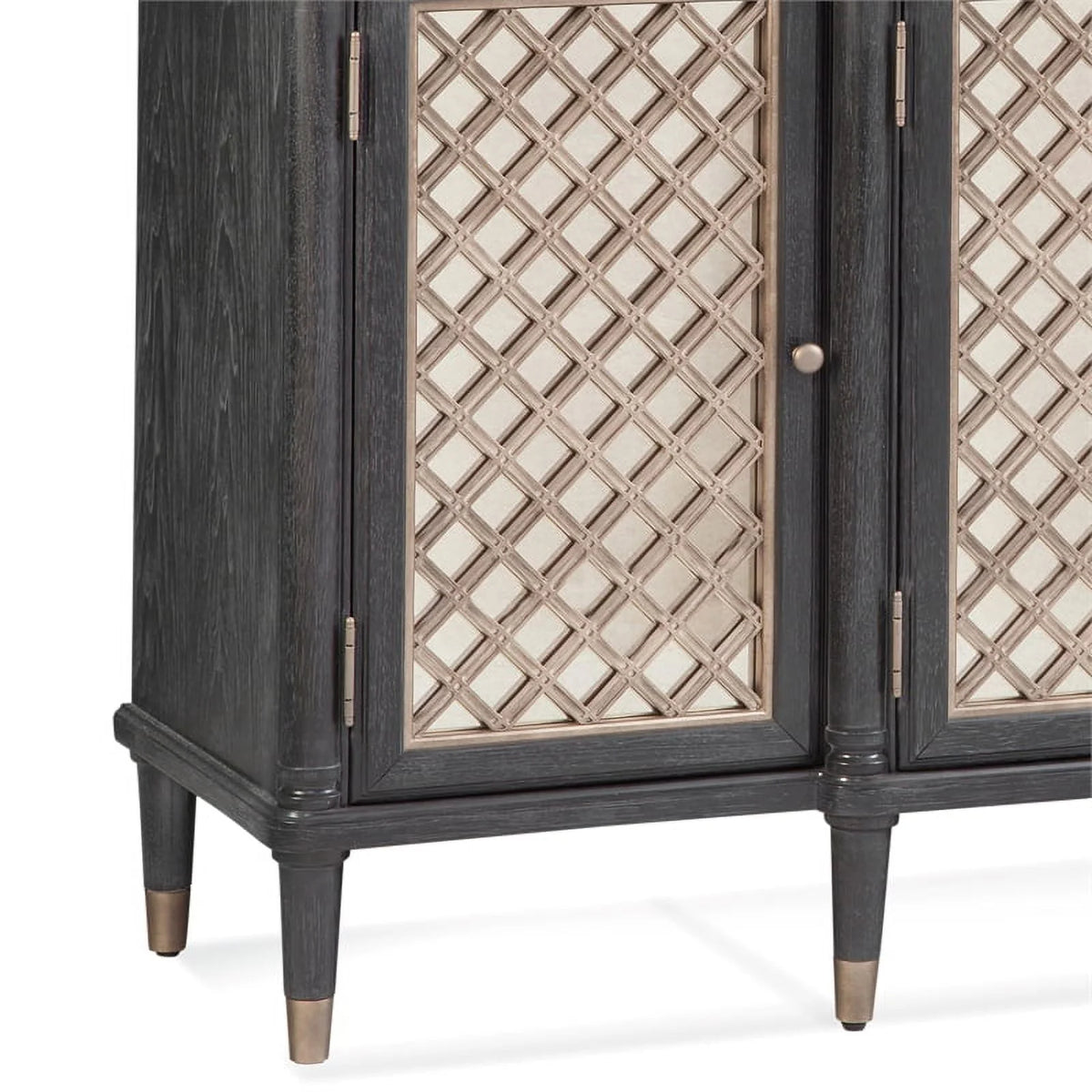 Bassett Mirror Groveland 6 - Shelf Wood Server with Metal Accents in Black - Product image 2