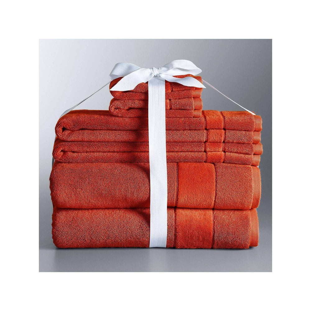 Simply Vera Wang 6-Piece Turkish Cotton Bath Towel Set Med Orange 6 PC Set