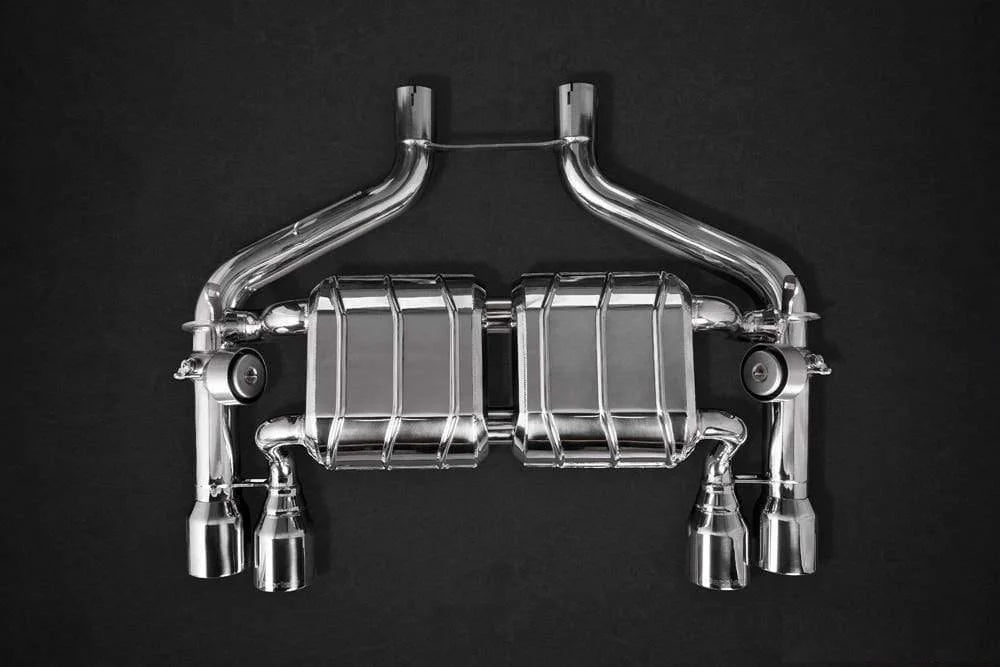 BMW M2 Capristo Exhaust System (F87)- ECE Valved Exhaust w/ Mid-Silencer Spare Pipes & Stainless Tips