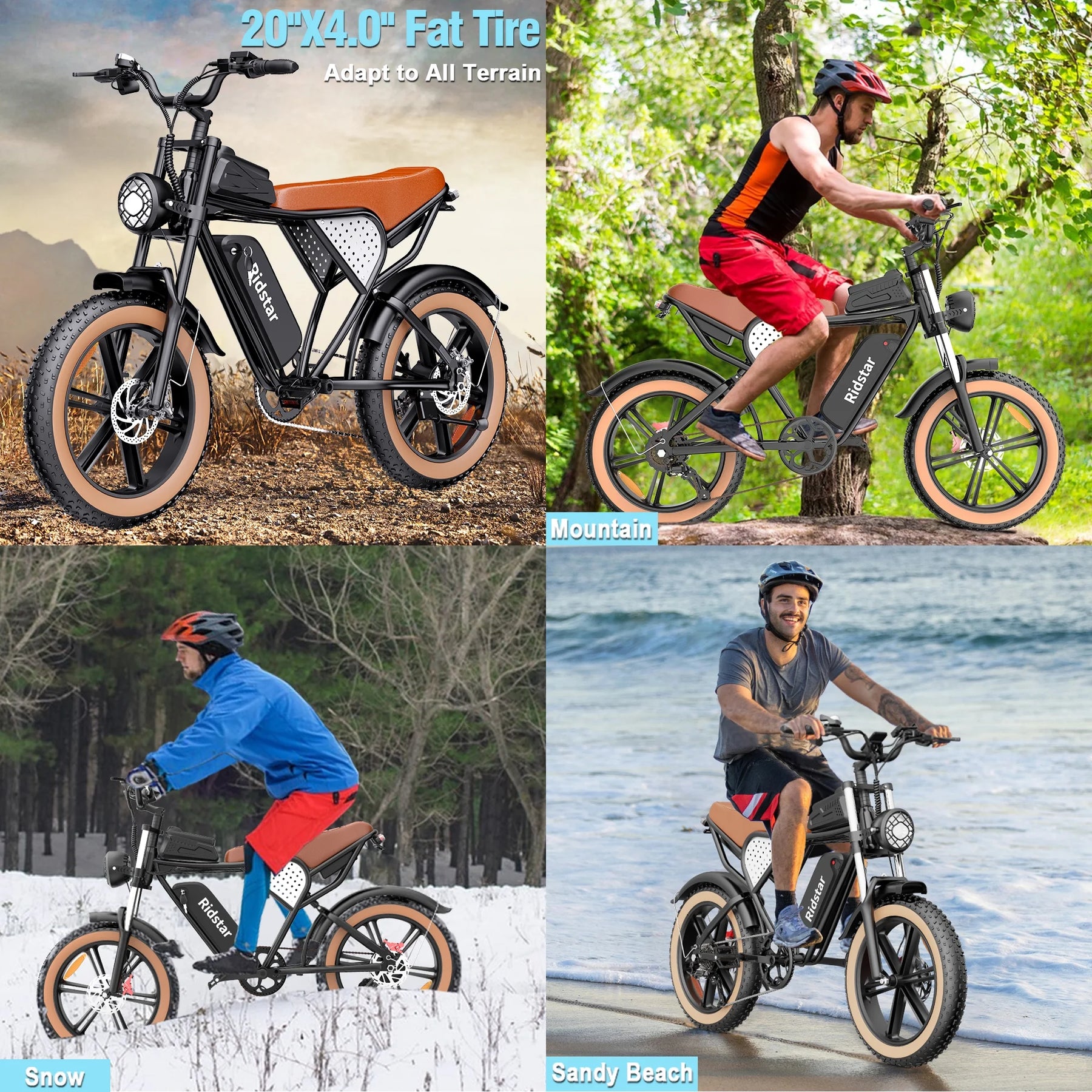 Ridstar Electric Biycle for Adults, 1200W 32MPH, 48V 20AH Electric Dirt Bike - Product image 27