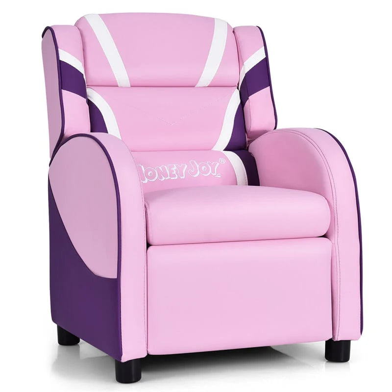 Kids Recliner Chair, Adjustable PU Leather Gaming Sofa with Footrest, Lumbar Support & Side Pockets - Product image 4
