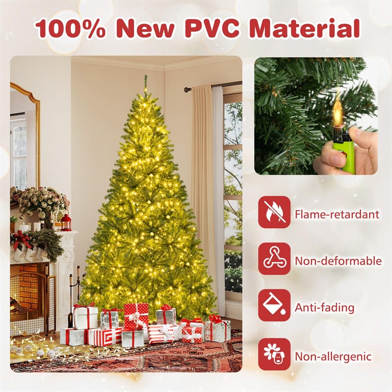 6/7/8FT Pre-Lit Artificial Christmas Tree, Hinged Xmas Tree with Remote, Warm White LED Lights, Timer - Product image 26