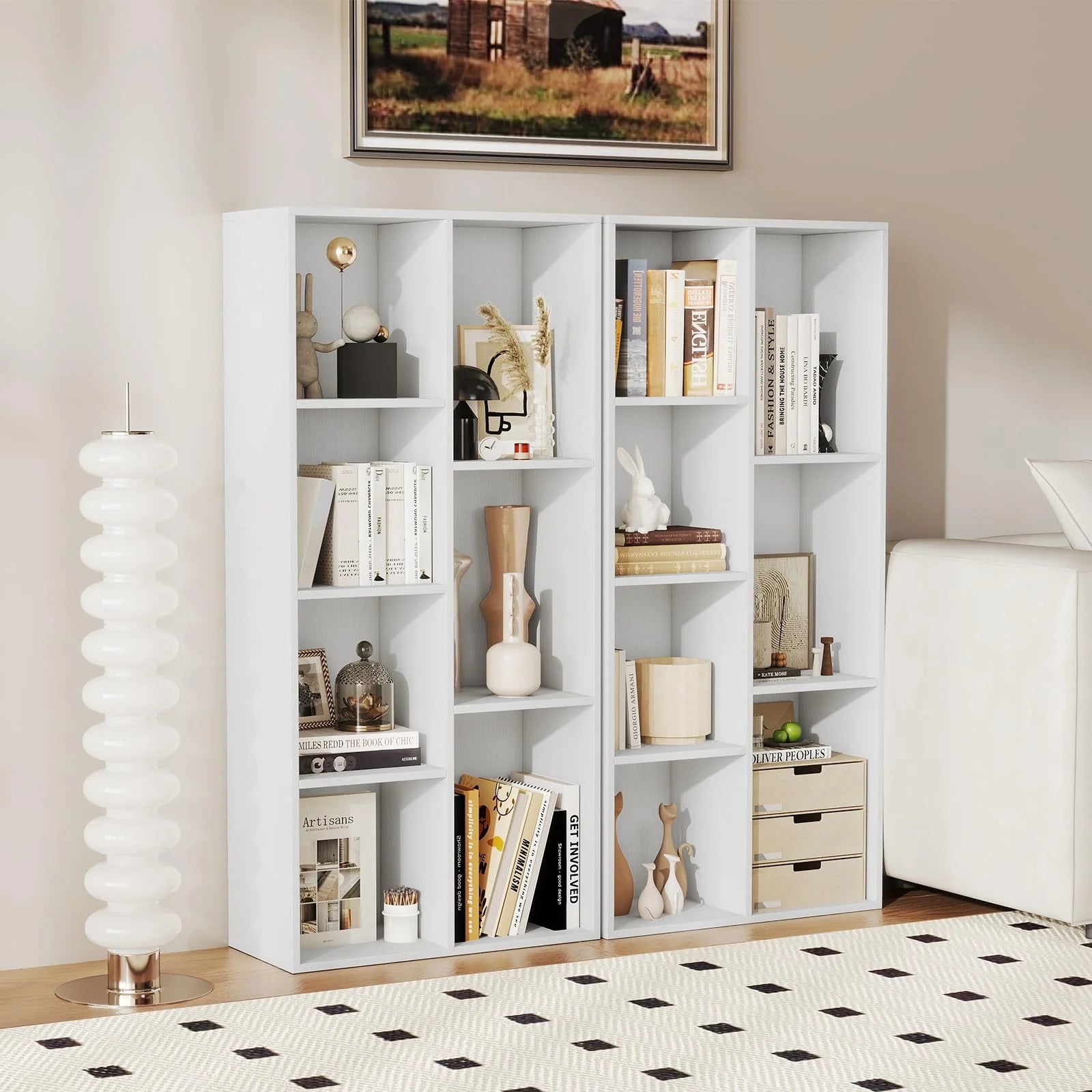 Tangkula 7-Cube Bookcase - Freestanding Storage Organizer with 7 Open Cubbies - Product image 9