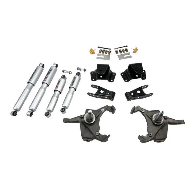 BELLTECH 728SP LOWERING KITS Front And Rear Complete Kit W/ Street Performance Shocks 1975-1991 Chevrolet Silverado C30 1 Ton (Crew Cab & Dually Only) 3 in. F/4 in. R drop W/ Street Performance Shocks