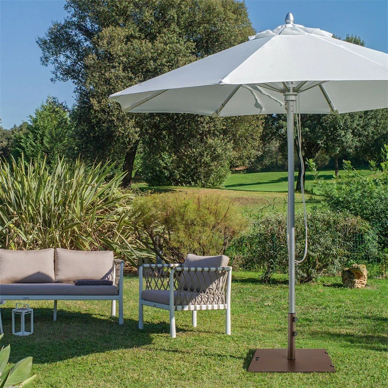 50 LBS Heavy Duty Patio Umbrella Base Stand, 24" Square Steel Outdoor Umbrella Weight with Wheels & 2 - Product image 3