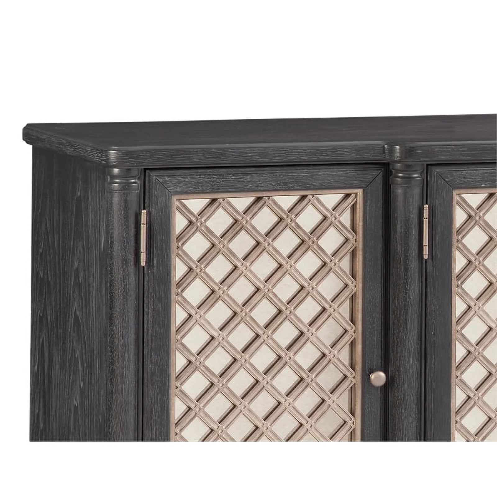 Bassett Mirror Groveland 6 - Shelf Wood Server with Metal Accents in Black - Product image 6