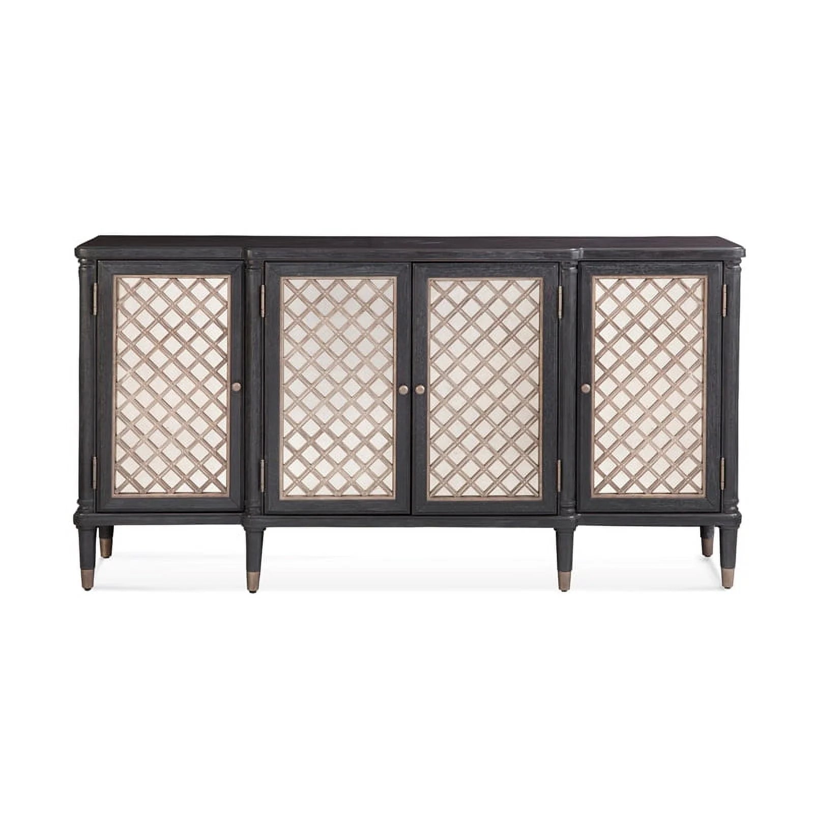 Bassett Mirror Groveland 6 - Shelf Wood Server with Metal Accents in Black - Product image 4