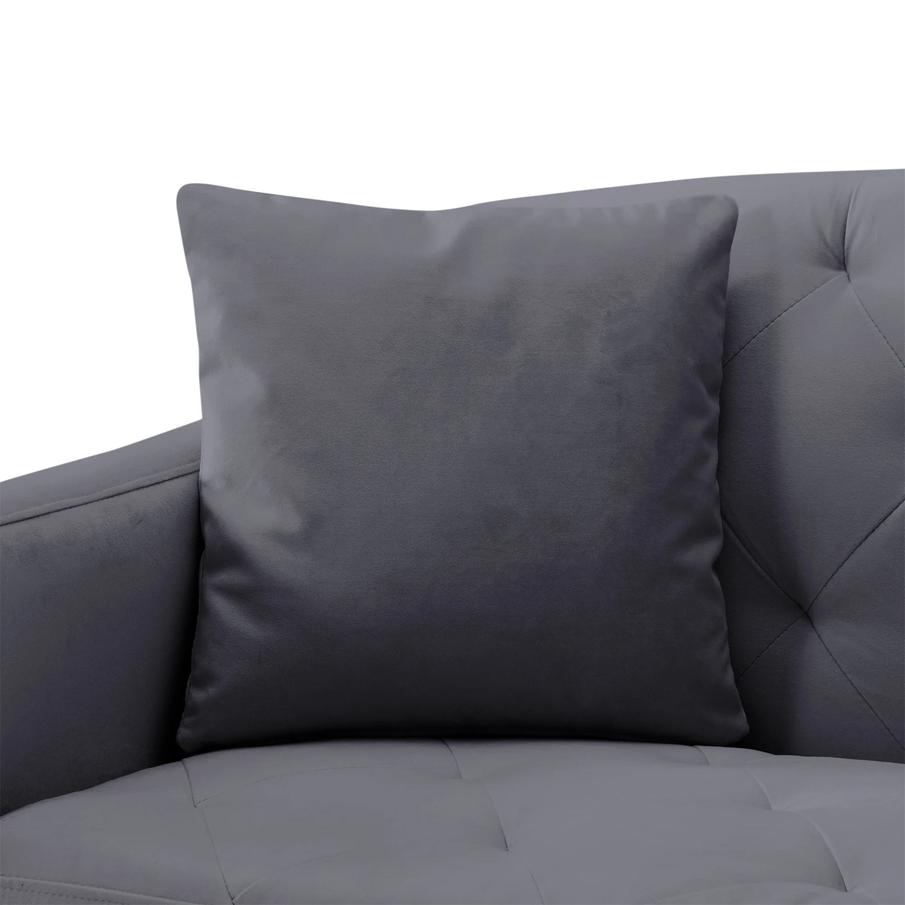 Aukfa 75" Square Arm Futon Convertible Sofa Bed for Home Office, 2 Cup Holders, Linen, Dark Gray - Product image 40