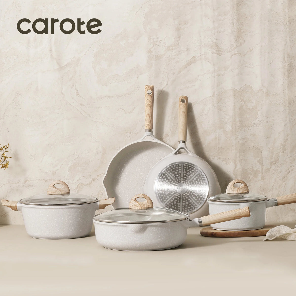 Carote Nonstick Cookware Set 21 - Piece, Kitchen Pots and Pans Set, Stay - Cool Handles - Product image 3