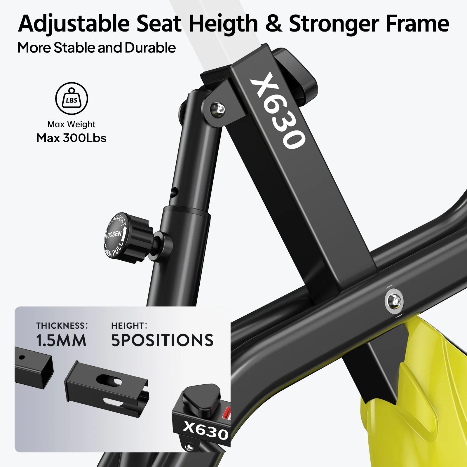 Pooboo 4in1 Folding Exercise Bike Indoor Cycling Bike Stationary Magnetic X Bike Gym Workout 300 lb Easy to - Product image 8