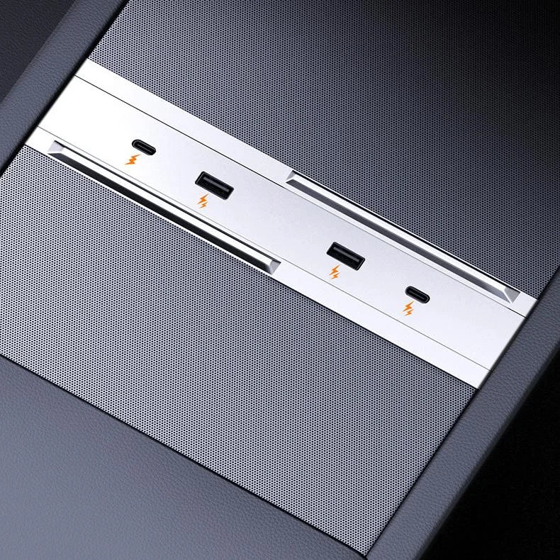 USB Hub Central Control Expansion Dock for Tesla Model 3 Highland & New Model Y