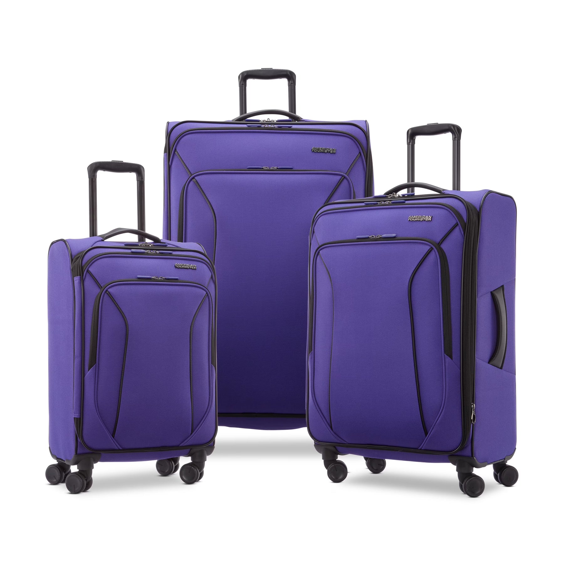 American Tourister X - Lite 3 - Piece Luggage Set with Spinner Wheels - Light Grey - Product image 10