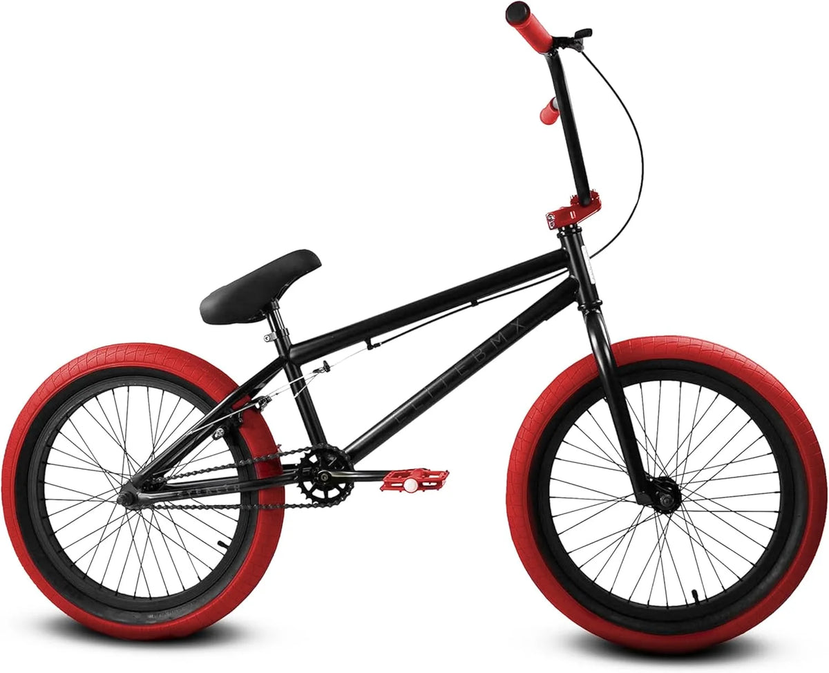 Elite BMX Bicycle 20" Freestyle Bike - Stealth Blue Purple Ideal for Ages 7 to 18 Years