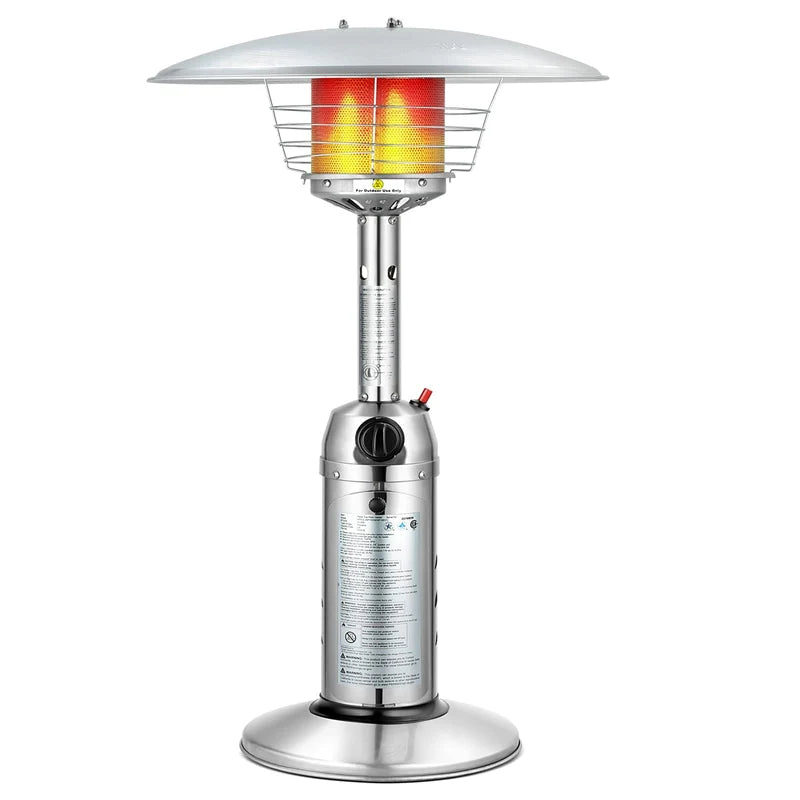 11, 000 BTU Tabletop Propane Patio Heater, Portable Stainless Steel Outdoor Heater with Adjustable Flame & - Product image 2