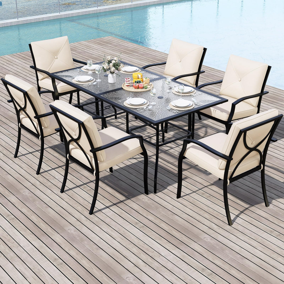 Tangkula Metal Outdoor Dining Chair Set of 2/4 Stackable Patio Chairs w/Armrests - Product image 9
