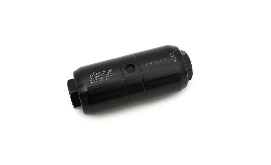 Billet Fuel Filter by Fore Innovations - 10 micron - 88mm - AN