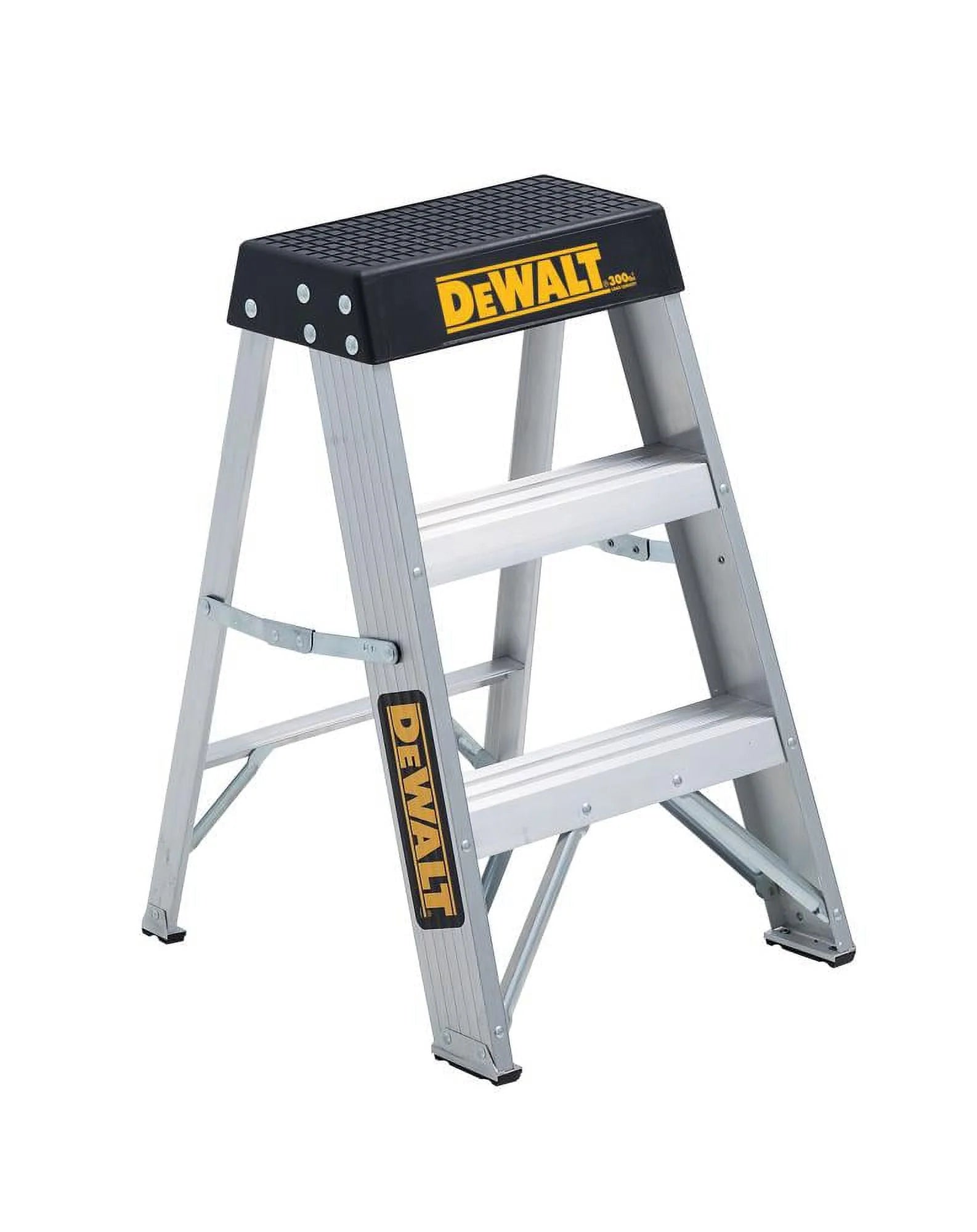 dewalt DXL2010 - 02 2 Steps, Aluminum Step Stool, 300 lb. Load Capacity, Silver - Product image 1