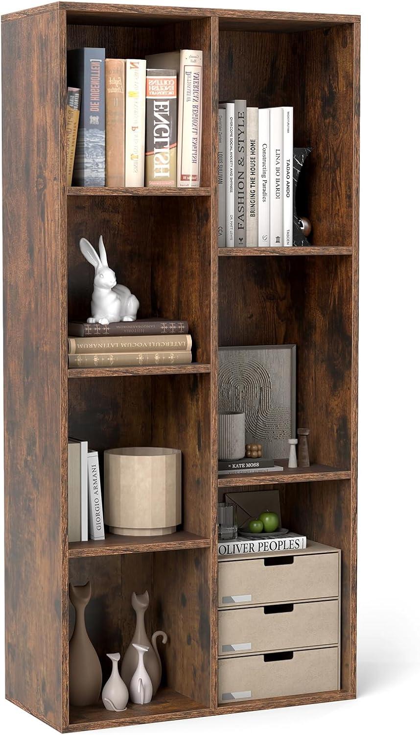 Tangkula 7-Cube Bookcase - Freestanding Storage Organizer with 7 Open Cubbies - Product image 10