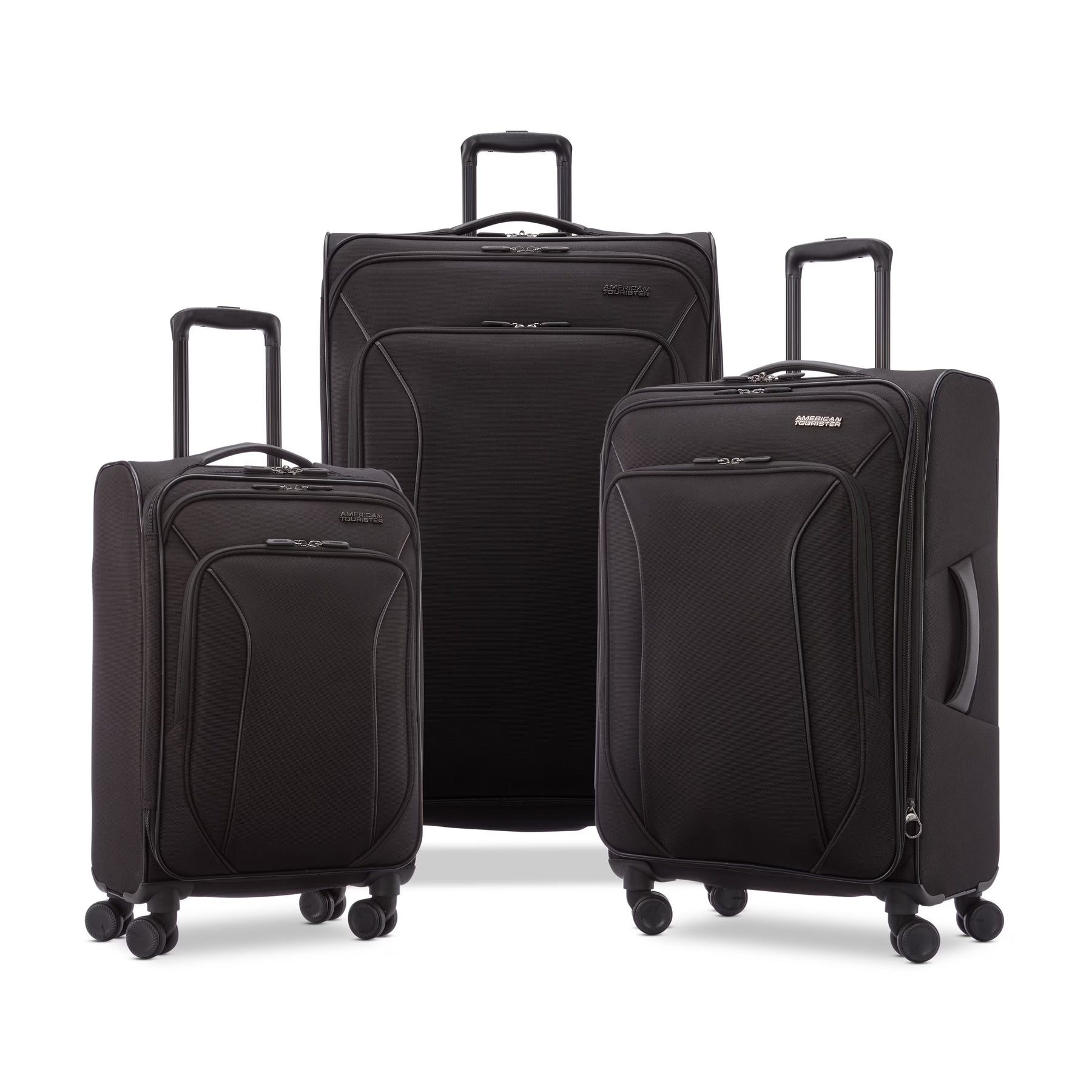American Tourister X - Lite 3 - Piece Luggage Set with Spinner Wheels - Light Grey - Product image 6