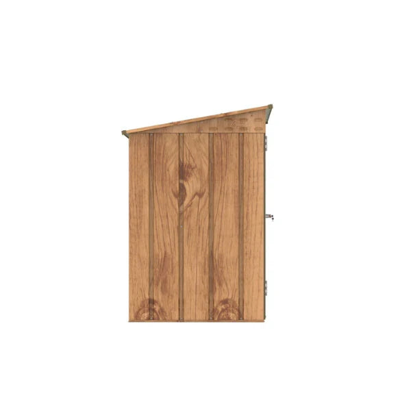 Metal bike shelter 1.74m imitation wood with anchoring kit -