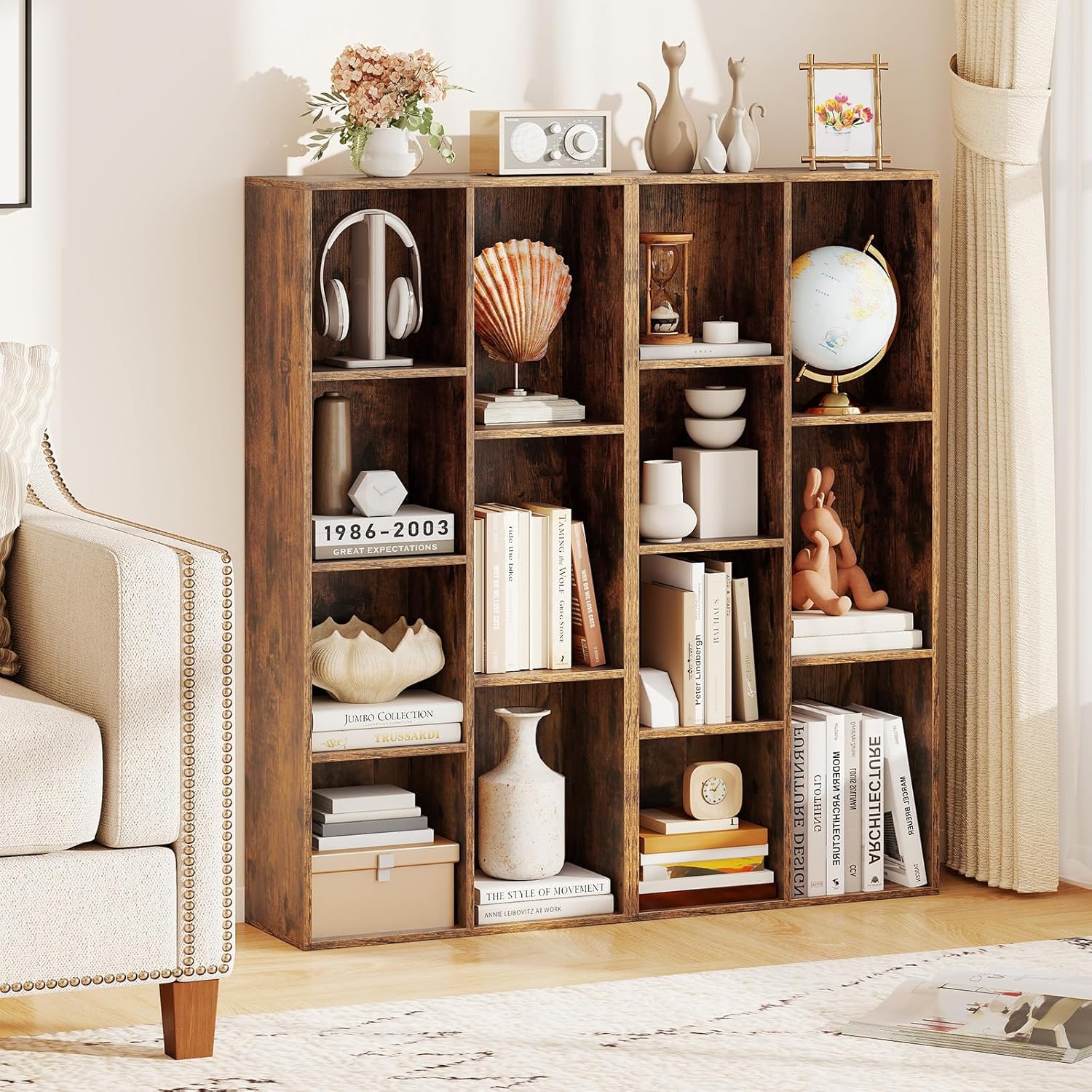 Tangkula 7-Cube Bookcase - Freestanding Storage Organizer with 7 Open Cubbies - Product image 12