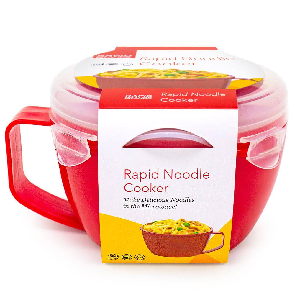 Rapid Brands Rapid Plastic Noodle/Soup Bowl - Microwave Soup & Noodles in Minutes - Perfect for Dorm - Product image 1