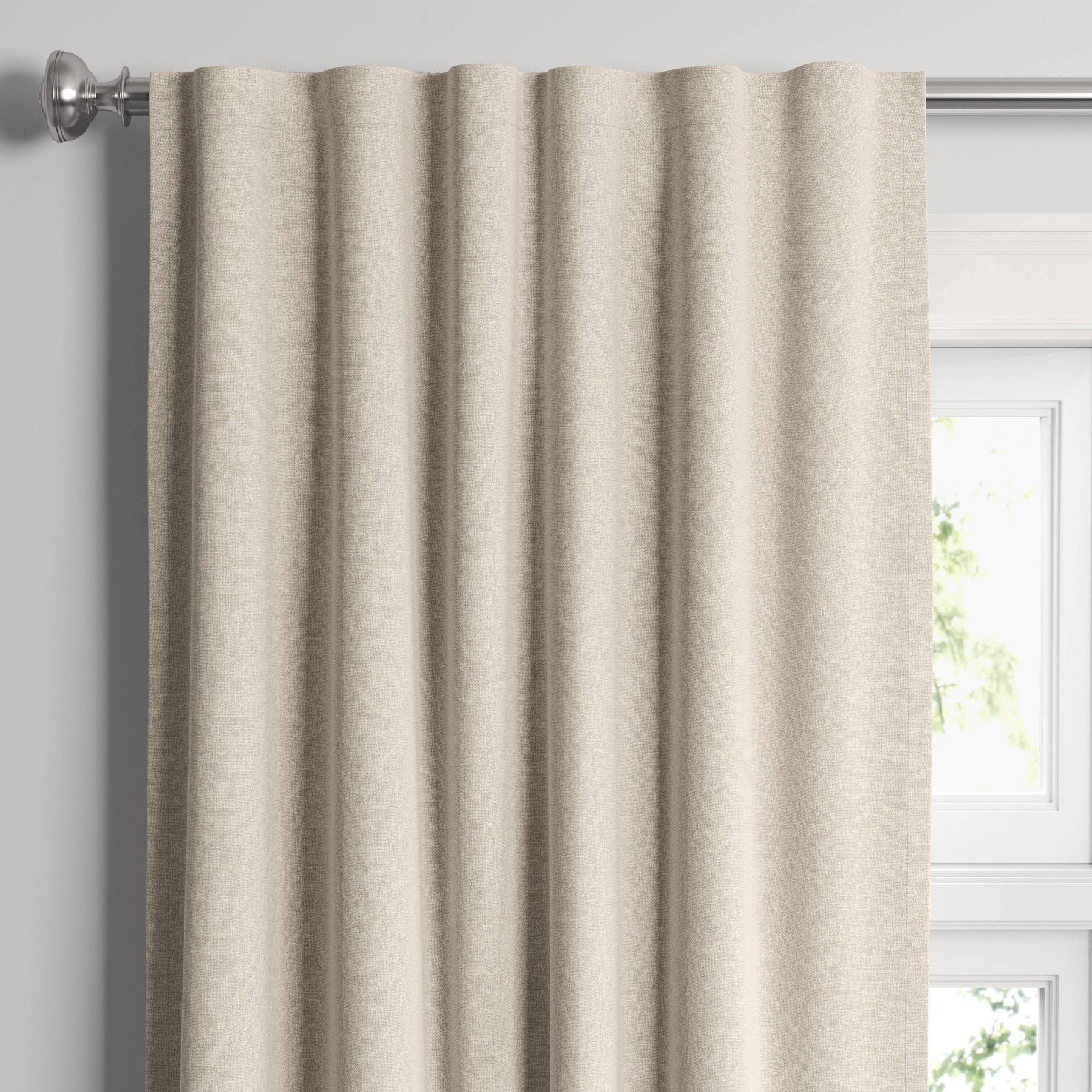 1pc Blackout Aruba Linen Window Curtain Panel - Threshold 50"W x 95"L - Product image 1