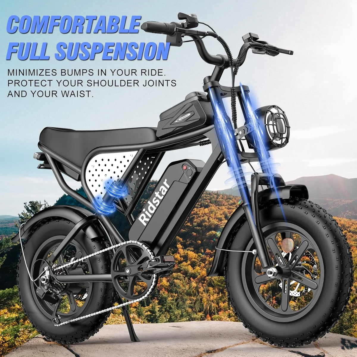 Ridstar Electric Biycle for Adults, 1200W 32MPH, 48V 20AH Electric Dirt Bike - Product image 21