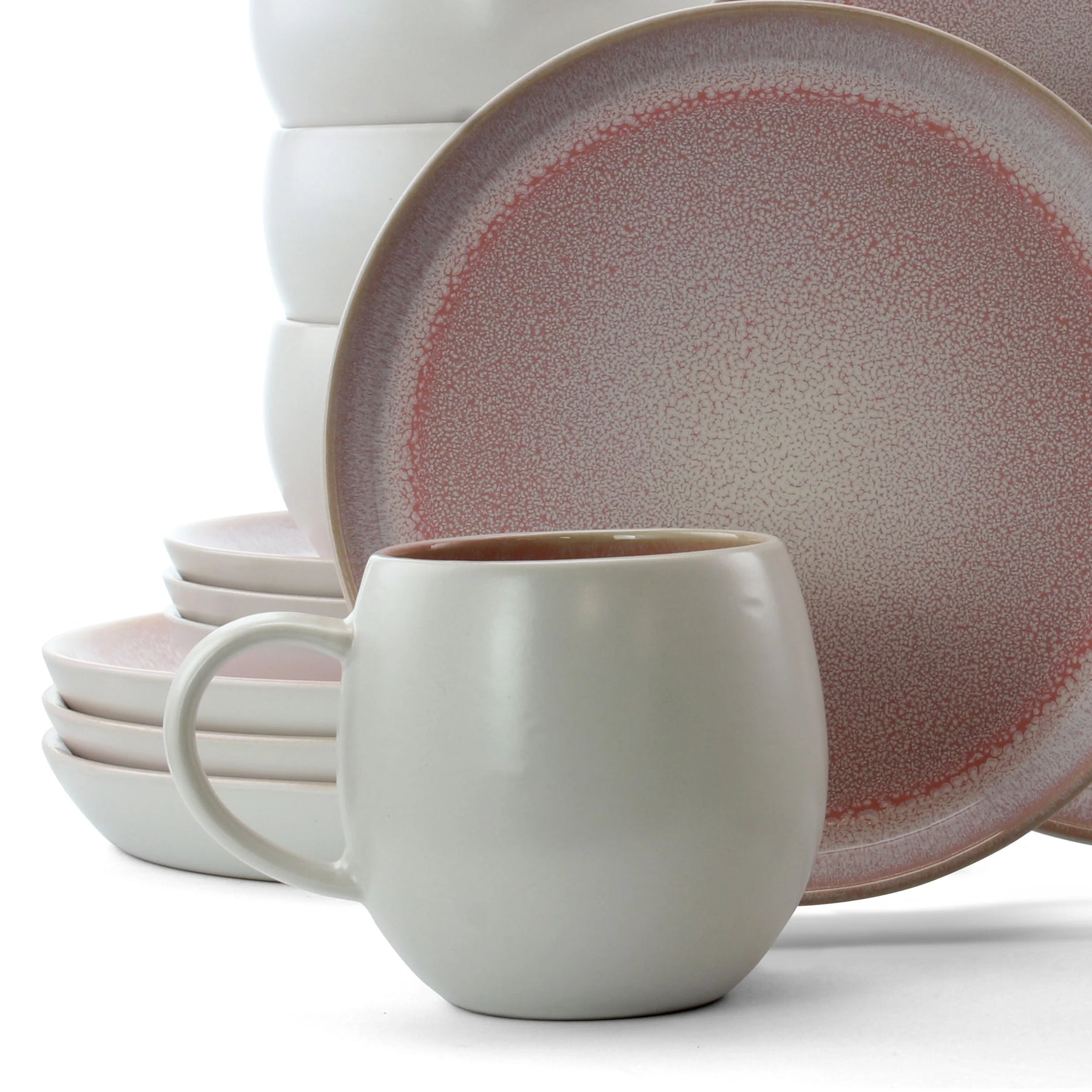 Elama Mocha Mauve 16 Piece Stoneware Dinnerware Set in Purple - Product image 5