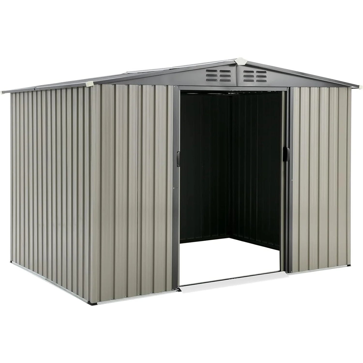 AECOJOY 8x6 Ft Outdoor Storage Tool Shed, Gray - Product image 1